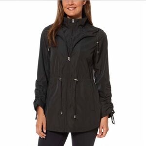 Jones New York Women's Black Raincoat